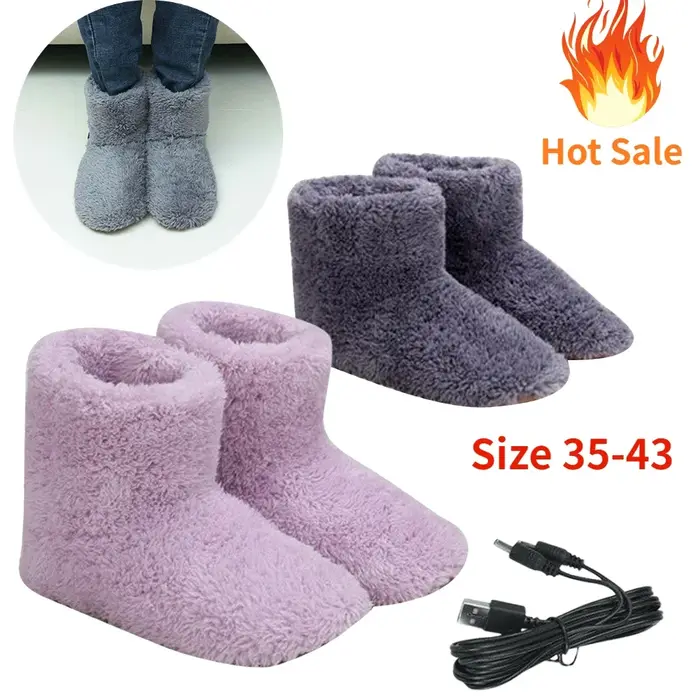 Chaussures chauffantes électriques USB pour femmes et hommes