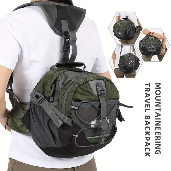 Sac de taille d'alpinisme en plein air 18L, sac de taille multifonctionnel pour sport et voyage, sac à main à bandoulière de grande capacité