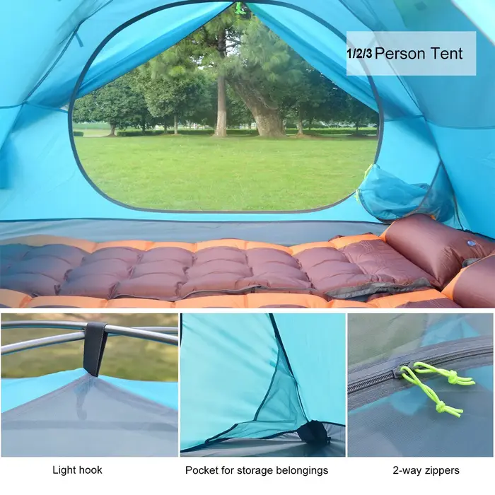 Desert Fox Tente de Camping Légère et Étanche pour l'Extérieur, 3 Saisons, Randonnée Familiale, 1/2/
