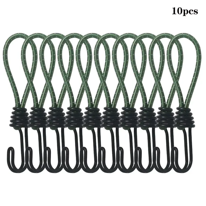 5/10 pièces tente corde élastique cordon crochet polyvalent Camping en plein air auvent bâche tente fixation cordon chaîne mousqueton crochets accessoires
