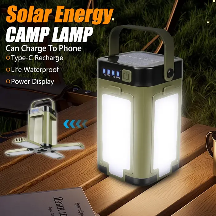 Lampe de Camping LED Rechargeable solaire