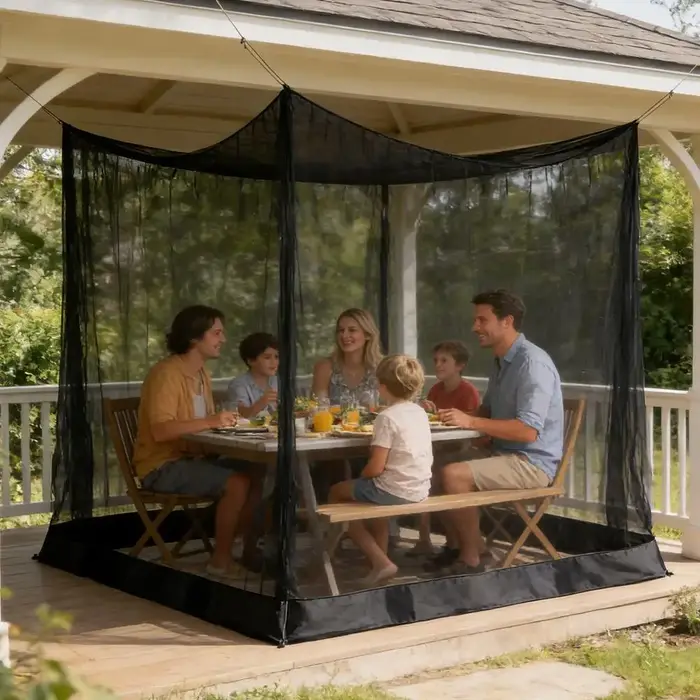Moustiquaire de camping grande taille blanche pour l'extérieur