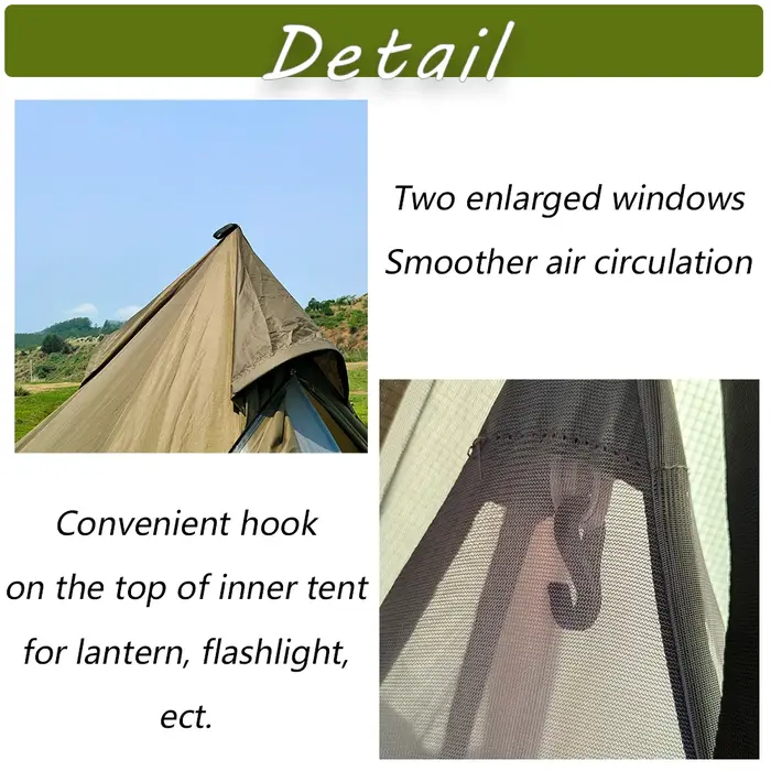 2 personnes hiver pyramide tente chaude ignifuge grande Camping en plein air