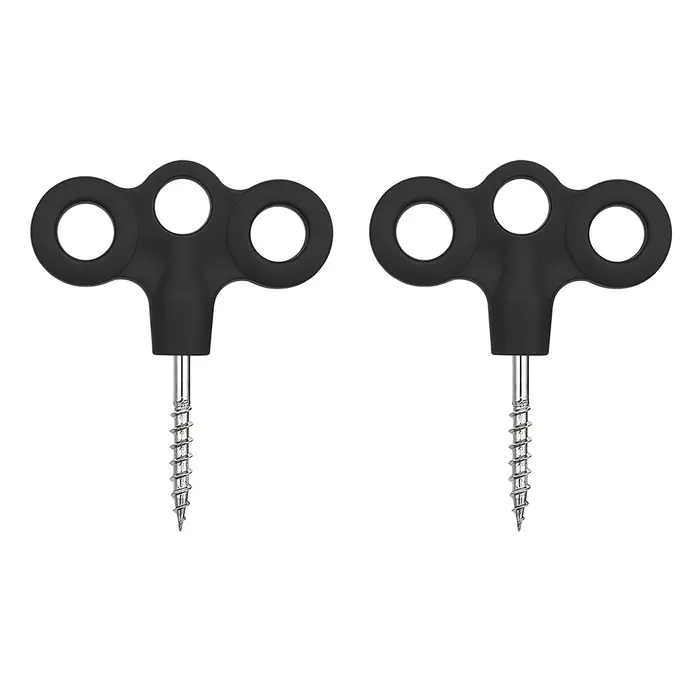 Lot de 4/6 crochets à vis pour tente, boucles de corde, accessoires de camping et randonnée, équipement de voyage lumineux, attaches pour tente, accessoires de fixation