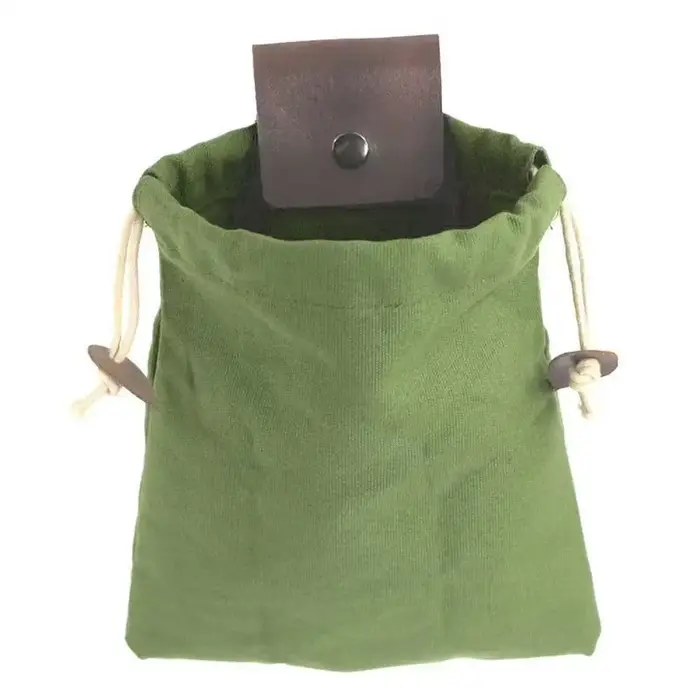 Sac de Forage en Toile Bushcraft Pliable en Cuir PU, Sacoche de Ceinture Médiévale pour Camping, Jar