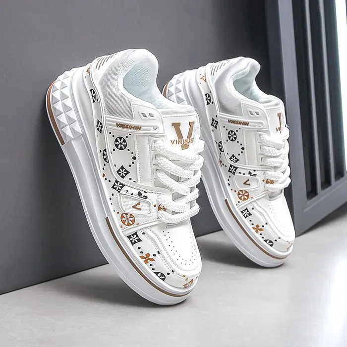 Chaussures légères et respirantes en maille de couleurs mélangées pour hommes, baskets plates décont