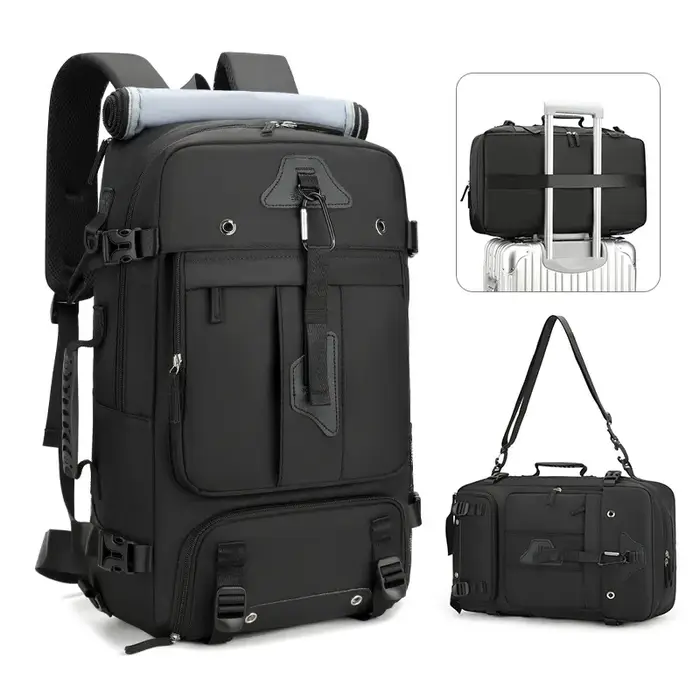 Sac à dos grande capacité 60L pour homme, extensible, pour voyage en extérieur, avec compartiment à chaussures, modèle 2026