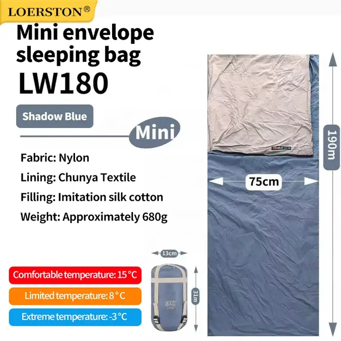 Sac de couchage compact ultraléger pour le camping en plein air