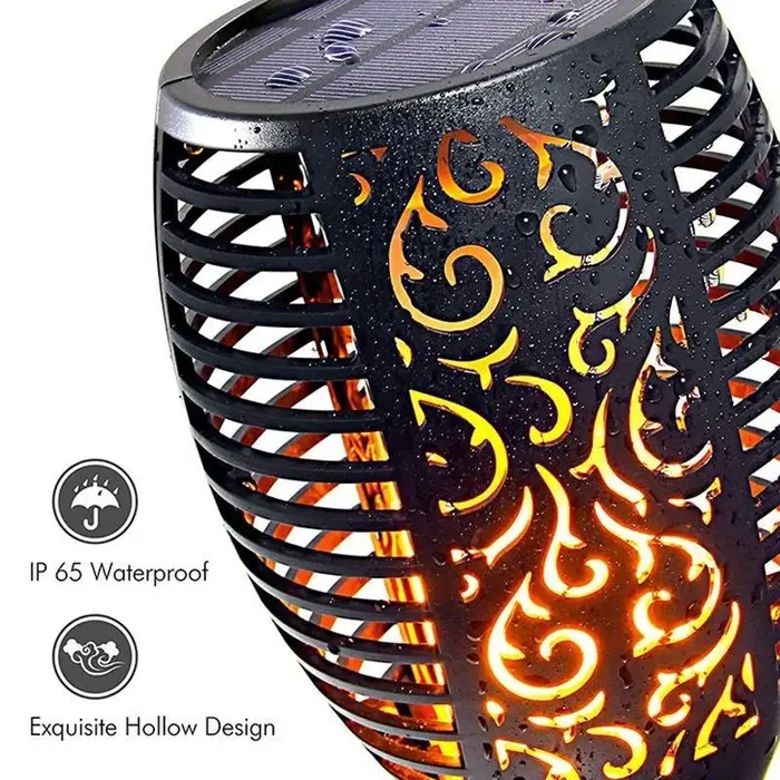 12LED flamme solaire lumière extérieure