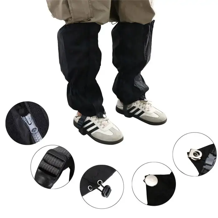 Botte de Ski guêtres imperméables couvre-pieds de neige couvre-jambes réglables Protection des jambes légère chauffe-jambes hiver touristique