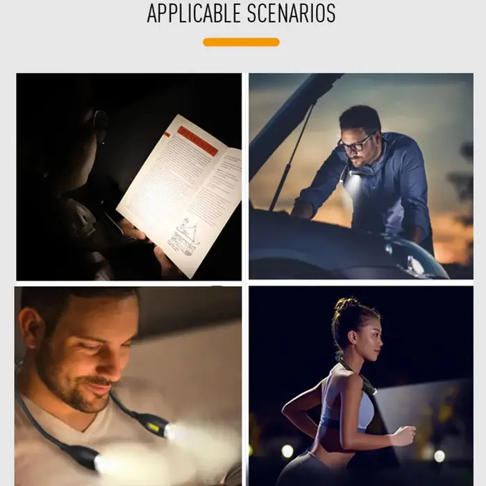 Lampe de cou de lecture LED portable