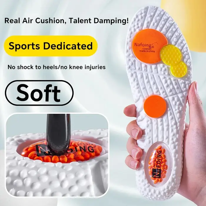 1 paire de semelles intérieures de sport à coussin d'air, semelles intérieures EVA pour soutien de la voûte plantaire, semelles de course à absorption des chocs, semelles souples et confortables, 1 pa