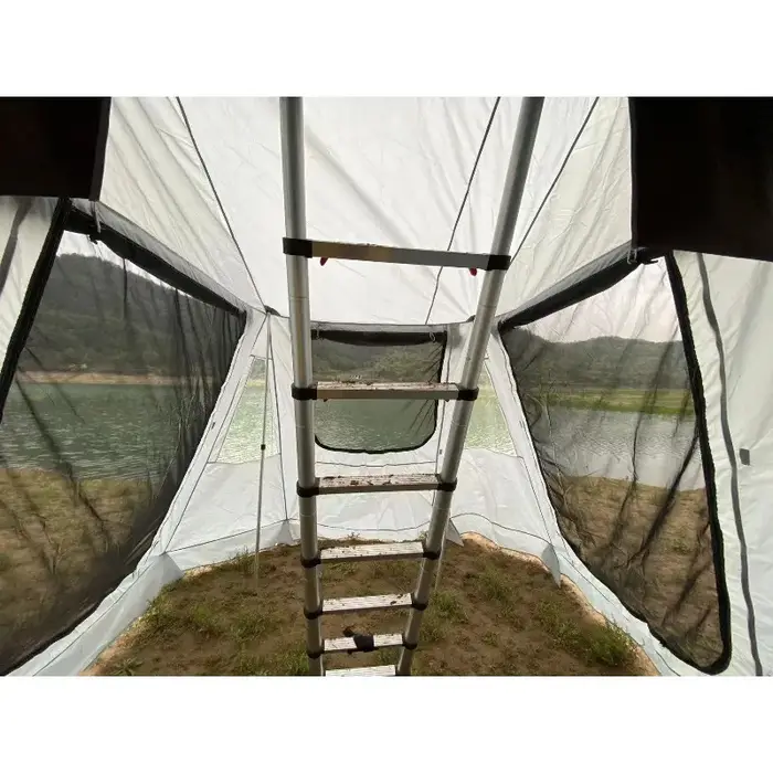Tente de toit à ouverture latérale avec annexe, abri solaire personnalisé pour pick-up, abri de camping extérieur