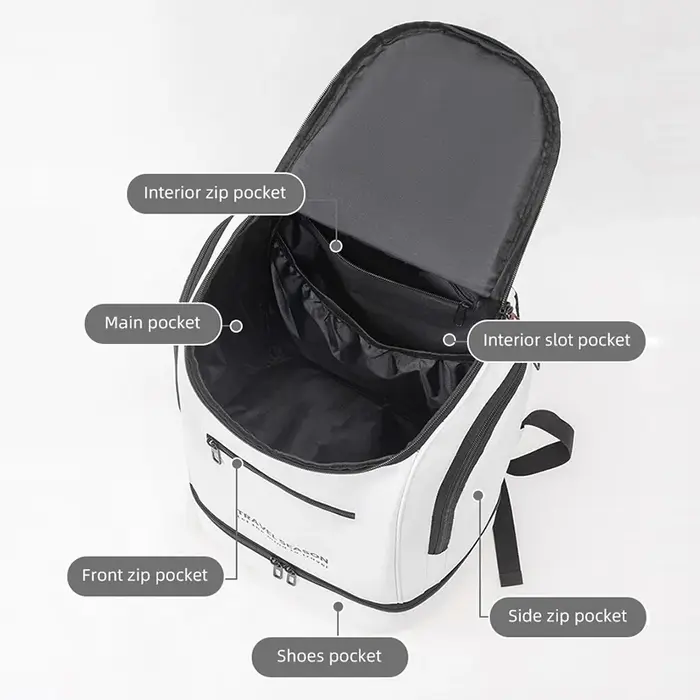 Sac à dos d'escalade en plein air avec poche pour chaussures