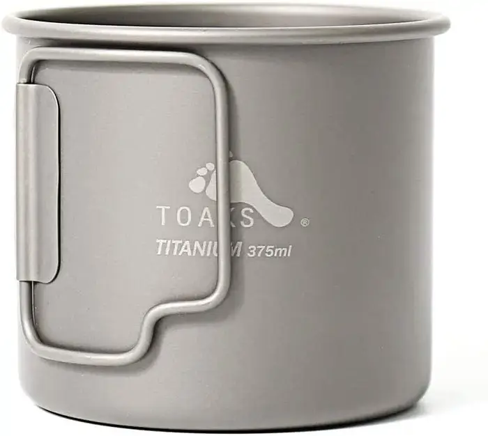 Tasse en Titane Version Ultralégère avec Poignée Pliable