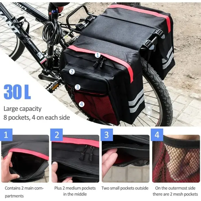 Sac de Transport Vélo pour Porte-Bagages Arrière