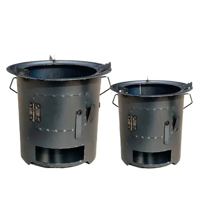 Poêle à bois avec charbon
