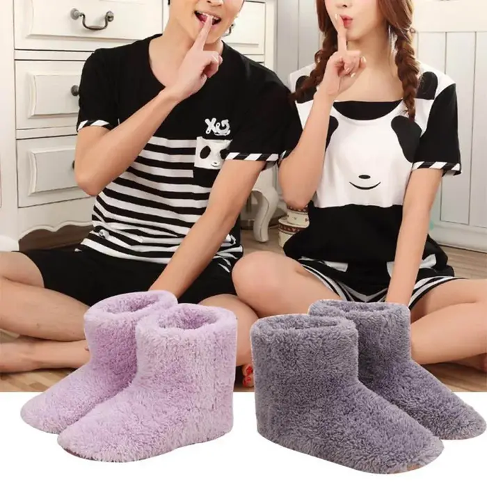 Chaussures chauffantes électriques USB pour femmes et hommes
