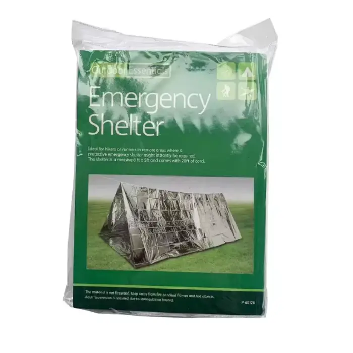 Tente de survie d'urgence en Mylar imperméable et réutilisable pour deux personnes, abri bivouac the