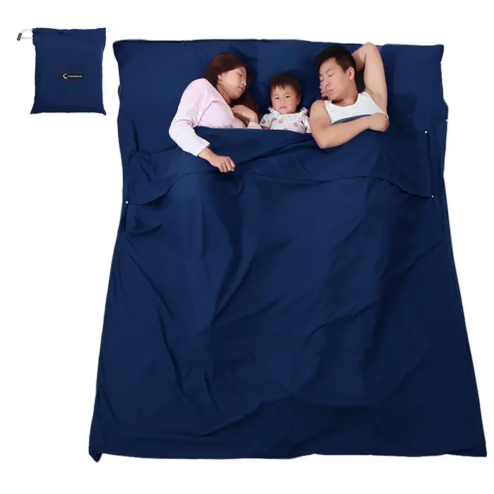 Housse de sac de couchage légère pour camping, hôtel et voyage en extérieur