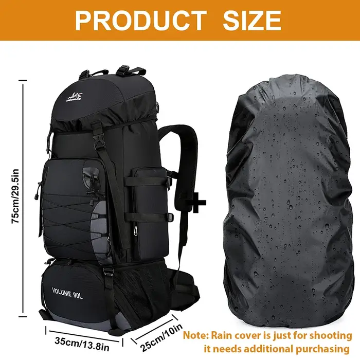 80L 90L grand sac à dos de Camping sac de voyage hommes femmes bagages randonnée sacs à bandoulière en plein air