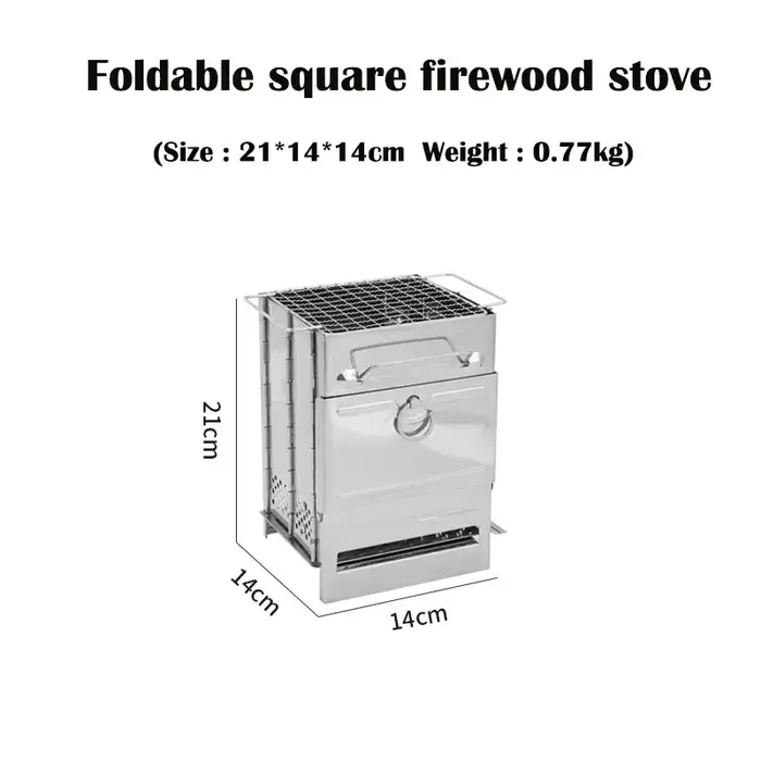 Poêle à bois, réchaud de Camping Portable, petit poêle à bois pour tente extérieure, cuisine, pique-
