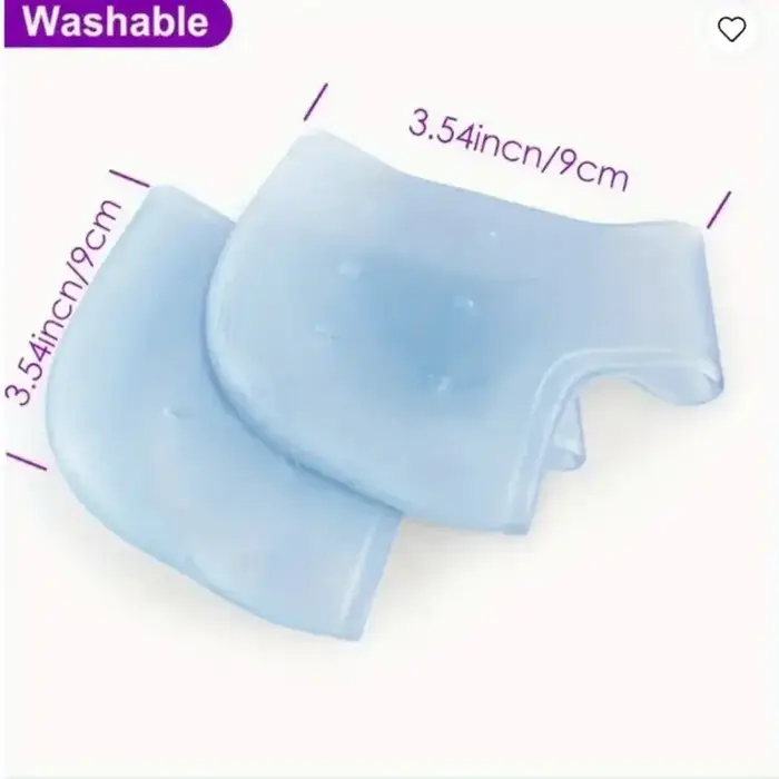 Protecteurs de talon en silicone bleu lavable |   Unisexe pour les soins jour et nuit |   Confort re
