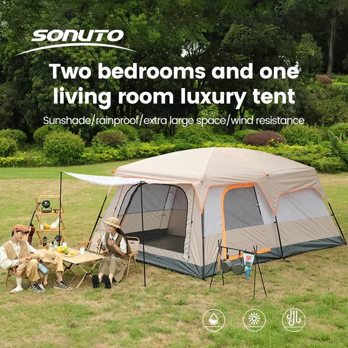 Tente familiale de Camping en plein air pour 3 à 12 personnes
