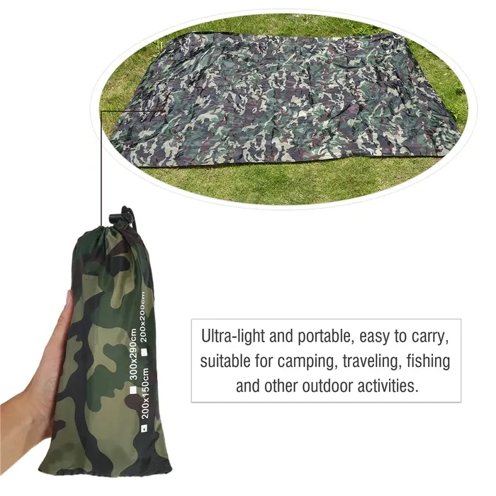 Bâche imperméable multi-usages pour camping, terrasse, jardin et protection contre la pluie