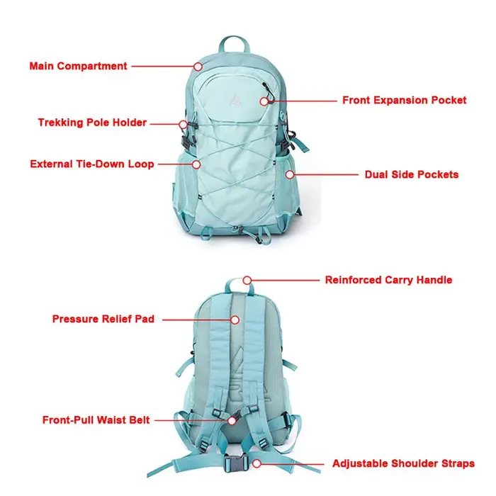 Sac à dos de sport de plein air de grande capacité 35L