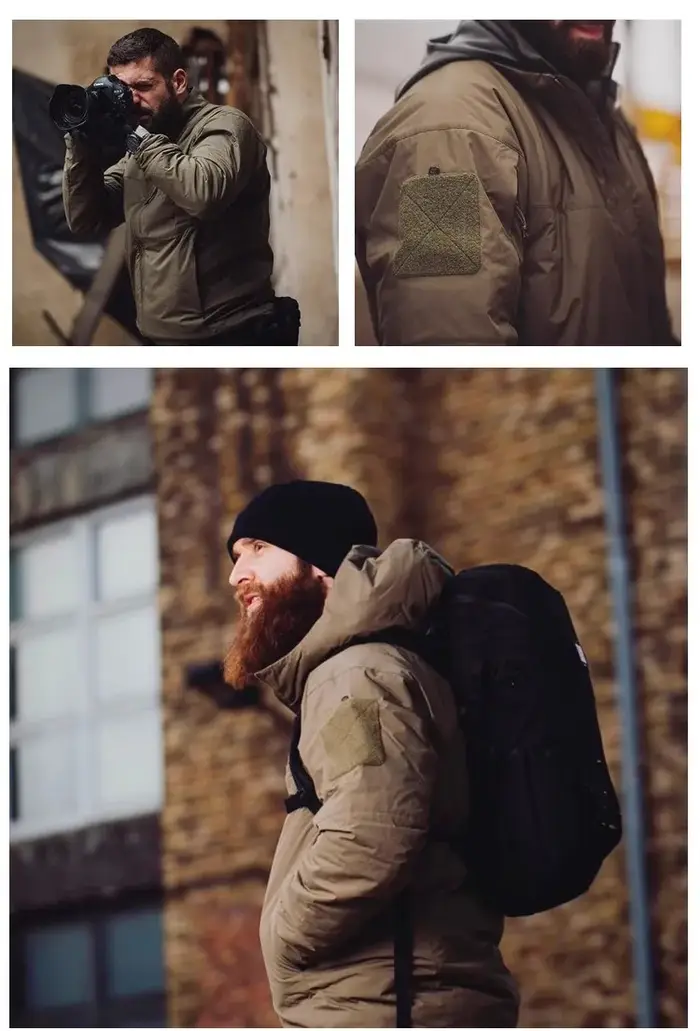 Lea 2-Veste en coton épais pour hommes, imperméable, sweat à capuche coupe-vent, étiquette argentée,