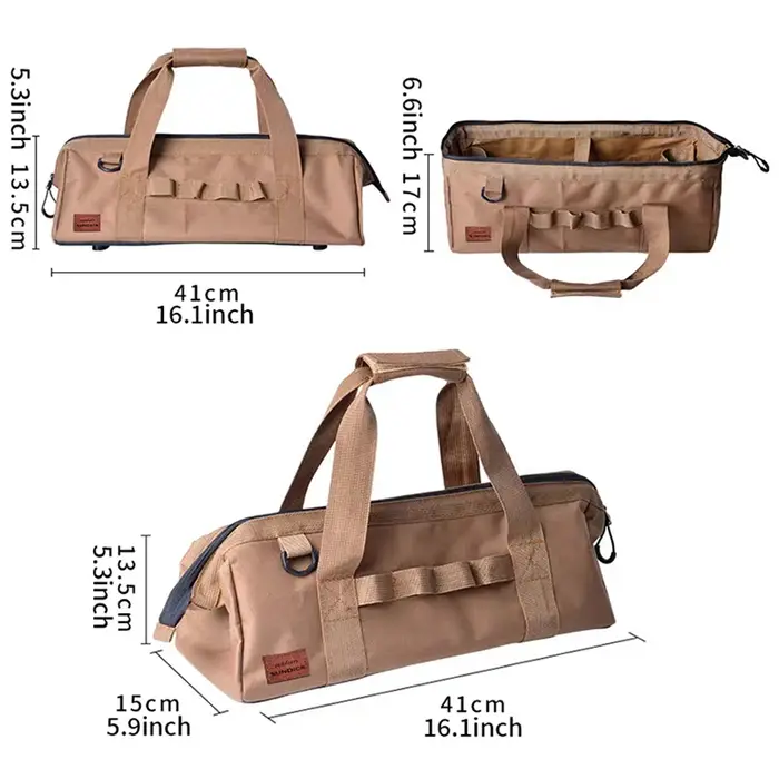 Sac de rangement pour outils de camping, trousse à outils grande capacité, peut être accroché avec une mousquetelle, avec anse de suspension, cinq couleurs au choix