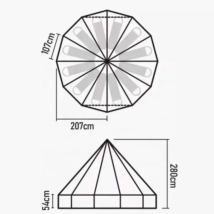 Tente de camping familiale personnalisée hautement rentable, imperméable, pour 4 à 10 personnes, en toile, type yurt ou tente cloche
