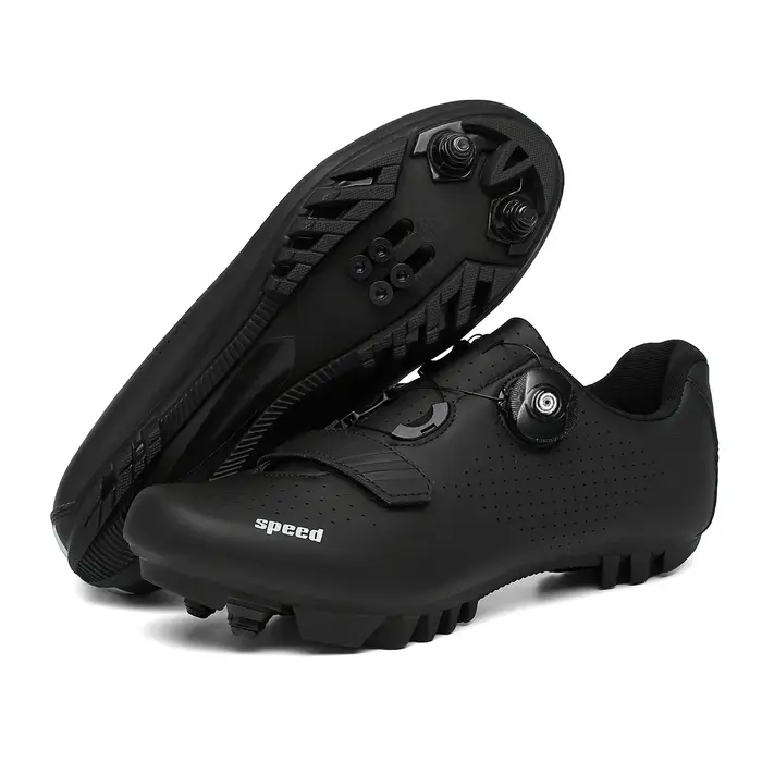 Chaussures de cyclisme VTT pour homme, avec crampons, pour pédales plates, chaussures de vélo de vit