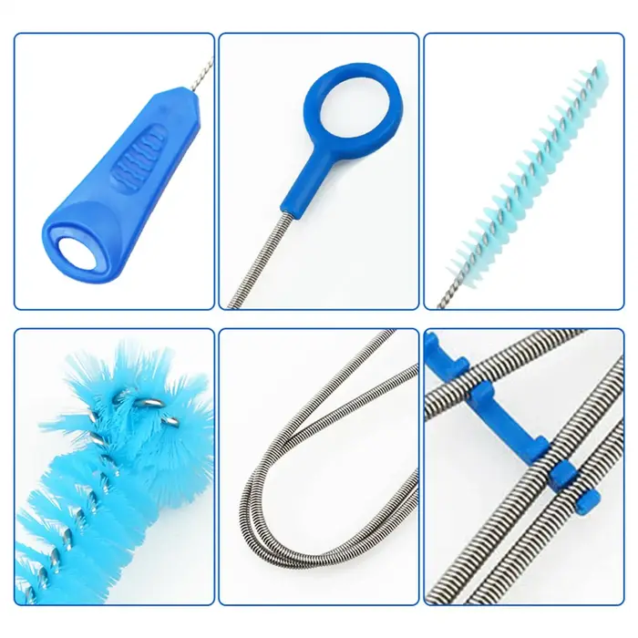 Kit de nettoyage multifonctionnel pour poche à eau, ensemble de brosses pour poche à eau de cyclisme, outils de nettoyage pour sac d'hydratation extérieur pour le camping et la randonnée