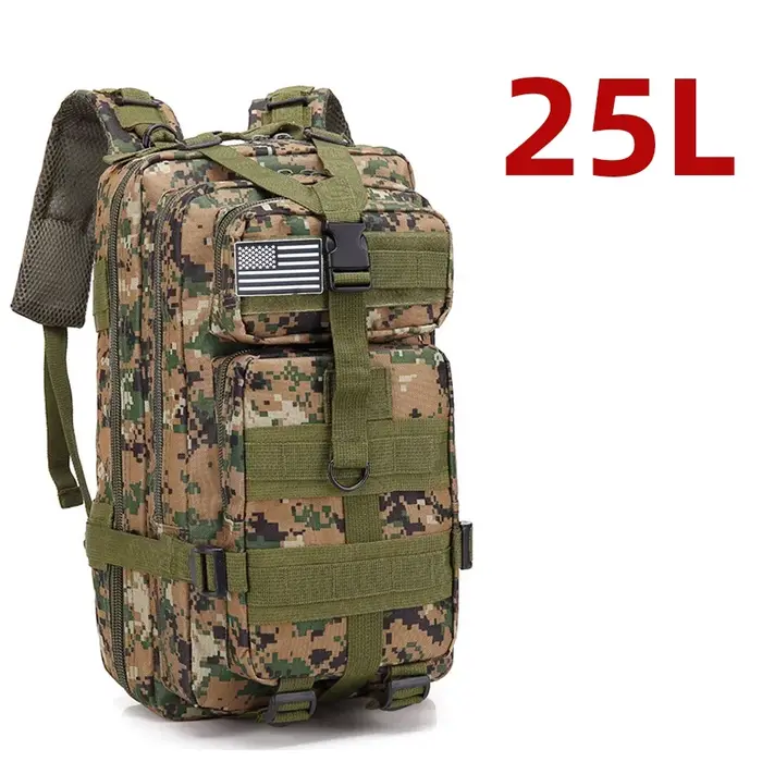 25L sacs à dos en plein air sport tactique Camping randonnée étanche Trekking pêche chasse sac à dos