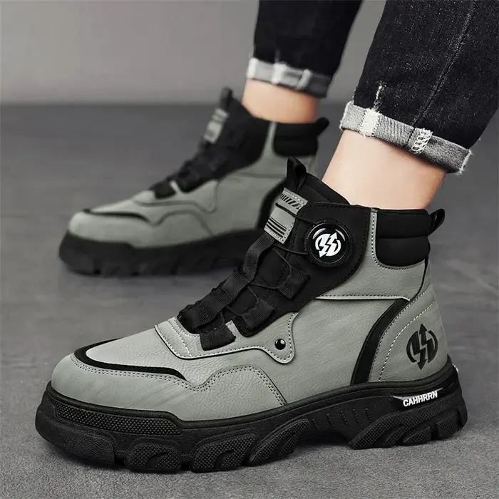 Bottes d'hiver pour hommes, chaussures de Cowboy décontractées, Combat tactique moto Chelsea chevill