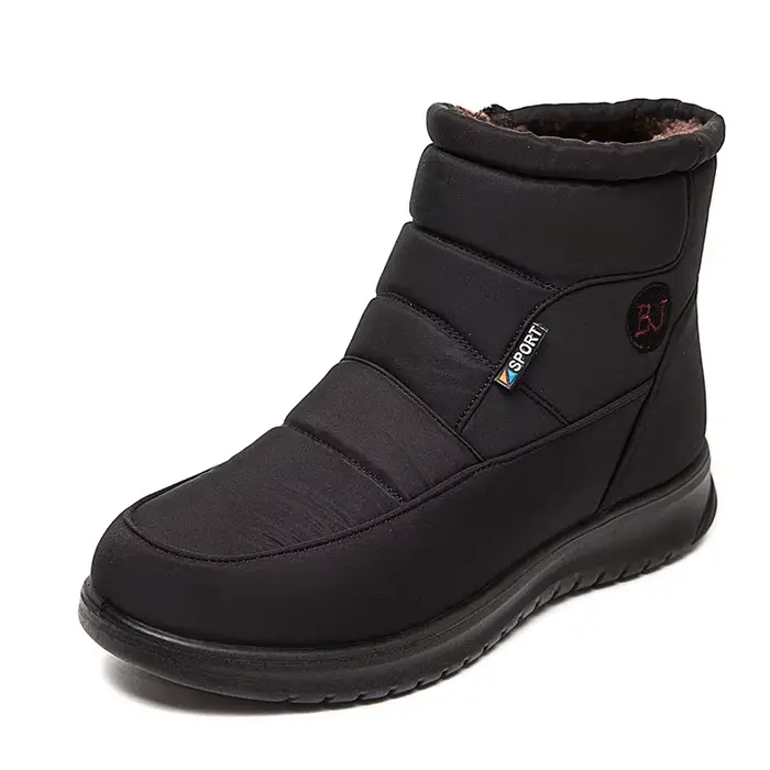 Bottes femme 2025 chaussures d'hiver pour femmes bottines fourrure chaude Botas Mujer imperméable talons bas
