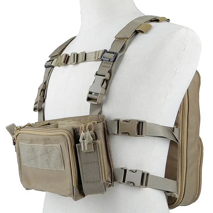 Sac d'alpinisme en plein air de l'armée unisexe Flatpack D3 Plus sac à dos d'hydratation plate-forme de poitrine gilet fusil AK M4 cintre utilitaire pochette ventrale
