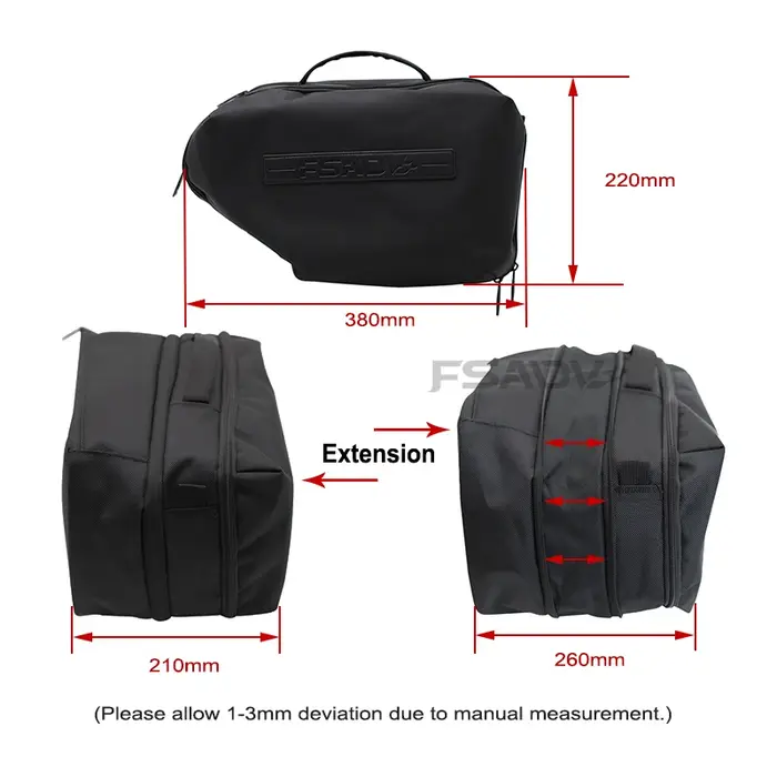 1 paire pour BMW R1300GS R1300 GS R 1300GS ADV 2023 2024 valises de moto sac intérieur boîte à outils coque latérale sacoche de selle