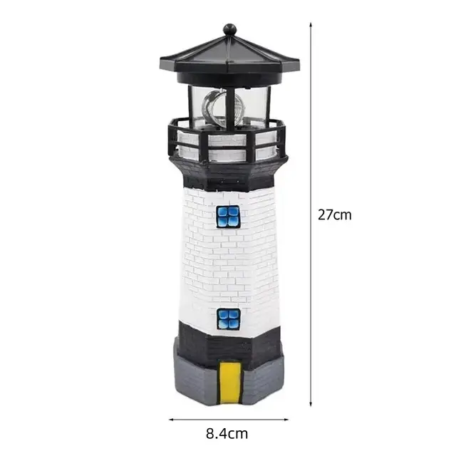Phare Solaire avec Lampe Rotative