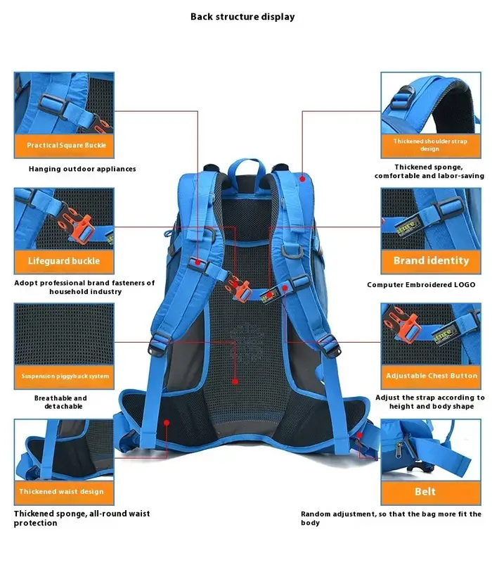 Sac à dos de voyage et de randonnée 40l