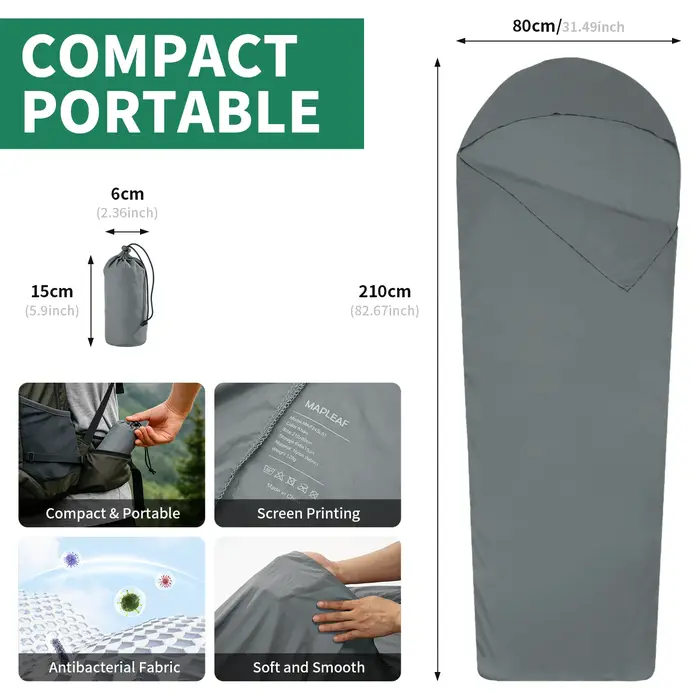 Housse de sac de couchage MAPLEAF ultralégère et portable pour le camping