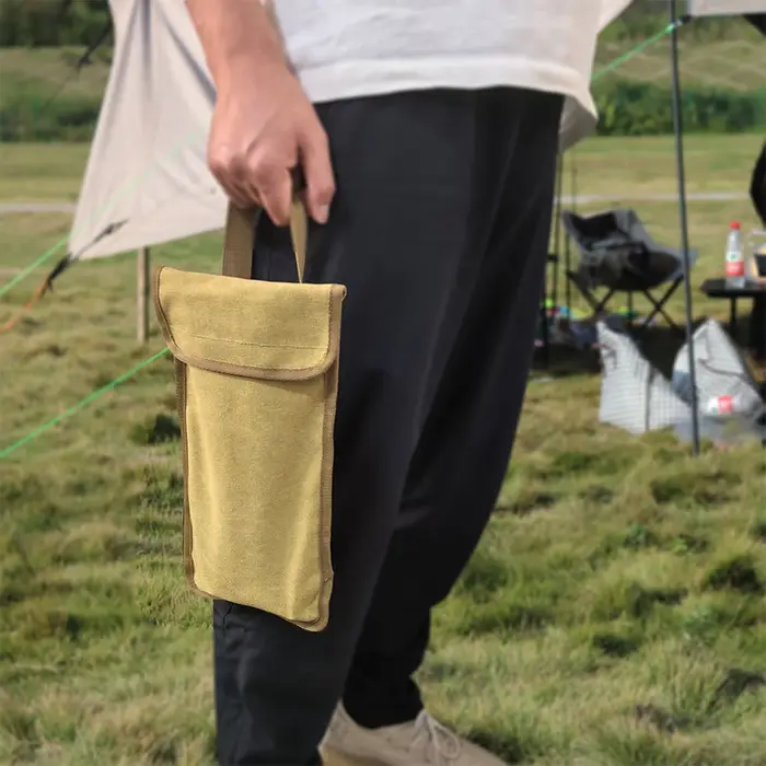 Sac de rangement pour piquets de tente et clous de camping extérieur
