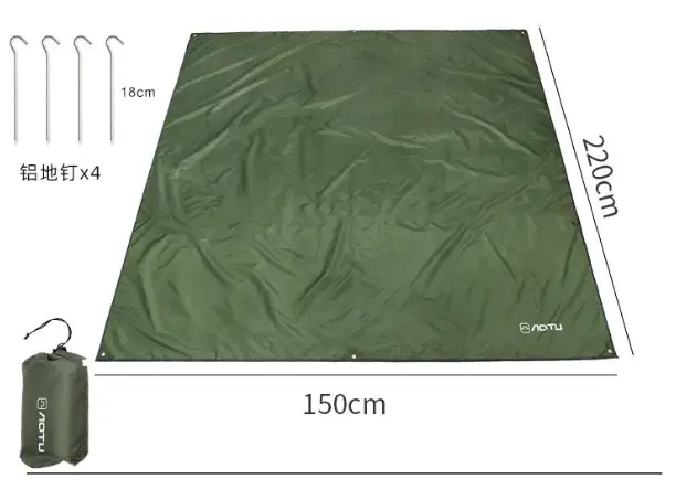 Bâche de tente de Camping imperméable, hamac, empreinte de mouche de pluie, tissu de sol, abri, pare