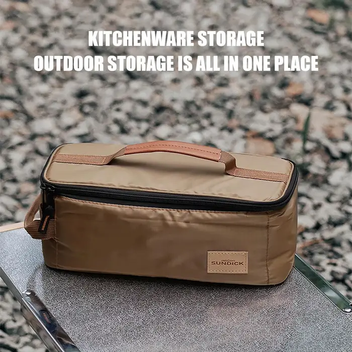 Sac de rangement isotherme pour couverts de camping