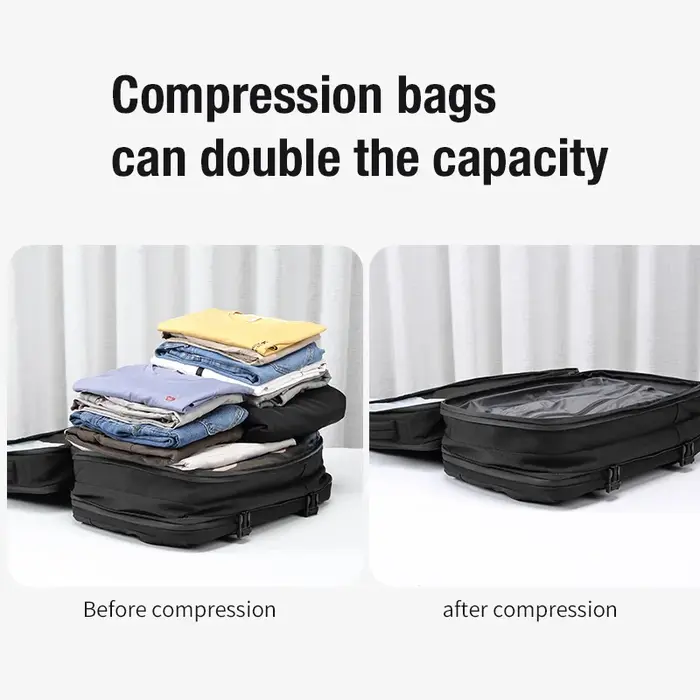 Voyage hommes sac à dos pour ordinateur portable étendu compression sous vide randonnée sac à dos US