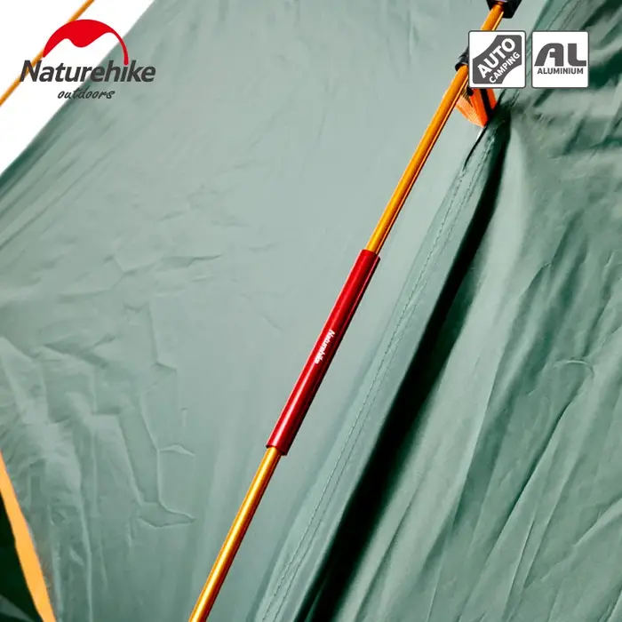 NatureHike 4 pièces Tube de réparation pour poteau de tente en alliage d'aluminium rouge, accessoires de camping en plein air, tube de réparation pour tige unique, adapté