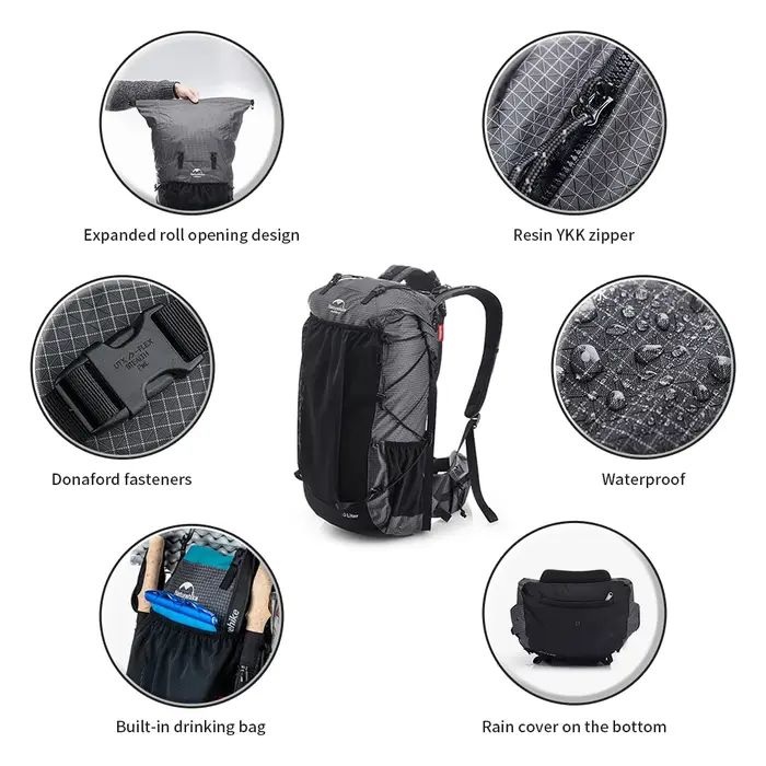 NATUREIFA-Sac à Dos de Randonnée en Plein Air, Grande Capacité, Escalade, Alpinisme, pour Homme et F