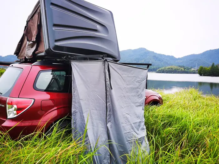 Option de douche latérale pour tente de camping, résistante aux intempéries